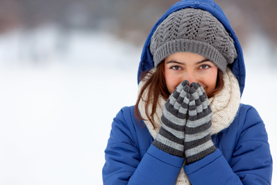 woman dressed in warm winter apparel