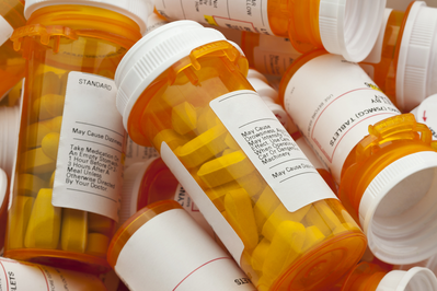 prescription bottles filled with medications